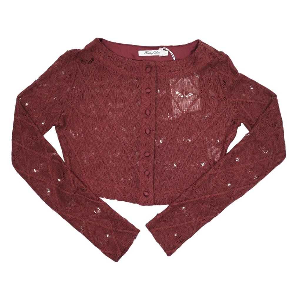 Heart of Sun Valetta Cardigan in Rose Knit